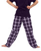 Boxercraft Youth Polyester Flannel Pant purple/ wht pld ModelBack