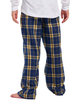 Boxercraft Youth Polyester Flannel Pant navy/ gold plaid ModelBack