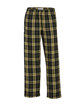 Boxercraft Youth Polyester Flannel Pant black/ gld plaid OFFront