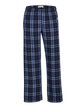 Boxercraft Youth Polyester Flannel Pant navy/ columb pld OFFront
