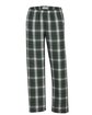 Boxercraft Youth Polyester Flannel Pant green/ white pld OFFront