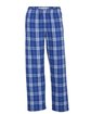 Boxercraft Youth Polyester Flannel Pant royal/ silvr pld OFFront