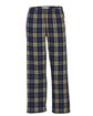 Boxercraft Youth Polyester Flannel Pant navy/ gold plaid OFFront