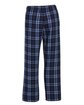 Boxercraft Youth Polyester Flannel Pant navy/ columb pld OFBack