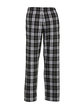Boxercraft Youth Polyester Flannel Pant black/ white pld OFBack