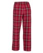 Boxercraft Youth Polyester Flannel Pant red/ white plaid OFBack