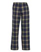 Boxercraft Youth Polyester Flannel Pant navy/ gold plaid OFBack