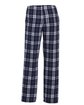 Boxercraft Youth Polyester Flannel Pant navy/ silvr pld OFBack