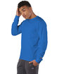 Champion Adult Long-Sleeve T-Shirt royal blue ModelQrt