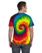 Tie-Dye Adult 5.4 oz., 100% Cotton T-Shirt reactive rainbow ModelBack