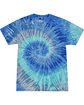 Tie-Dye Adult 5.4 oz., 100% Cotton T-Shirt BLUE JERRY FlatFront