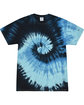 Tie-Dye Adult 5.4 oz., 100% Cotton T-Shirt BLUE OCEAN FlatFront