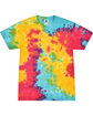 Tie-Dye Adult 5.4 oz., 100% Cotton T-Shirt multi rainbow FlatFront