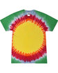 Tie-Dye Adult 5.4 oz., 100% Cotton T-Shirt SUNBURST RAINBOW FlatFront