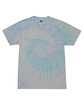 Tie-Dye Adult 5.4 oz., 100% Cotton T-Shirt BLUE ICE FlatFront