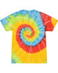 Tie-Dye Adult 5.4 oz., 100% Cotton T-Shirt PASTEL NEON FlatFront
