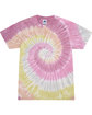 Tie-Dye Adult 5.4 oz., 100% Cotton T-Shirt DESERT ROSE FlatFront