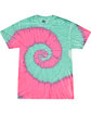 Tie-Dye Adult 5.4 oz., 100% Cotton T-Shirt mint fusion FlatFront