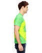 Tie-Dye Adult 5.4 oz., 100% Cotton T-Shirt FLO YELLOW/ LIME ModelSide