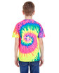 Tie-Dye Youth 5.4 oz. 100% Cotton T-Shirt neon rainbow ModelBack
