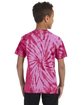 Tie-Dye Youth 5.4 oz. 100% Cotton Spider T-Shirt SPIDER PINK ModelBack