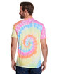 Tie-Dye Adult Burnout Festival T-Shirt pastel ModelBack