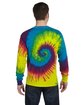 Tie-Dye Adult 5.4 oz. 100% Cotton Long-Sleeve T-Shirt REACTIVE RAINBOW ModelBack
