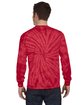 Tie-Dye Adult 5.4 oz. 100% Cotton Long-Sleeve T-Shirt SPIDER RED ModelBack