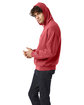 Champion Unisex Garment Dyed Hooded Sweatshirt crimson ModelBack
