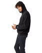 Champion Unisex Garment Dyed Hooded Sweatshirt black ModelSide