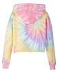 Tie-Dye Ladies' Cropped Hooded Sweatshirt zen rainbow OFBack