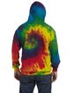 Tie-Dye Adult Tie-Dyed Pullover Hooded Sweatshirt REACTIVE RAINBOW ModelBack