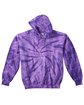 Tie-Dye Youth 8.5 oz. Tie-Dyed Pullover Hooded Sweatshirt spider purple FlatFront