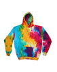 Tie-Dye Youth 8.5 oz. Tie-Dyed Pullover Hooded Sweatshirt MULIT RAINBOW FlatFront