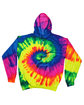 Tie-Dye Youth 8.5 oz. Tie-Dyed Pullover Hooded Sweatshirt neon rainbow FlatFront