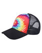 Tie-Dye Adult Trucker Hat reactive rainbow ModelQrt