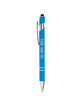 CORE365 Rubberized Aluminum Click Stylus Pen electric blue DecoFront