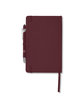 CORE365 Soft Cover Journal And Pen Set burgundy ModelBack