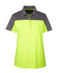 CORE365 Ladies' Balance Colorblock Performance Piqu Polo sfty ylw/ crbn OFFront