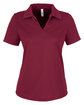 CORE365 Ladies' Market Snag Protect Mesh Polo burgundy OFFront