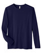 CORE365 Adult Fusion ChromaSoft™ Performance Long-Sleeve T-Shirt classic navy FlatFront