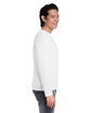 CORE365 Adult Fusion ChromaSoft™ Performance Long-Sleeve T-Shirt white ModelSide