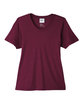 CORE365 Ladies' Fusion ChromaSoft Performance T-Shirt burgundy FlatFront