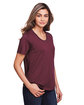 CORE365 Ladies' Fusion ChromaSoft Performance T-Shirt burgundy ModelQrt