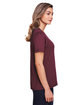 CORE365 Ladies' Fusion ChromaSoft Performance T-Shirt burgundy ModelSide