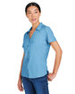 CORE365 Ladies' Ultra UVP Marina Shirt columbia blue ModelQrt