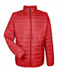 Core 365 Men's Prevail Packable Puffer Jacket CLASSIC RED OFFront