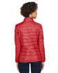 Core 365 Ladies' Prevail Packable Puffer Jacket CLASSIC RED ModelBack