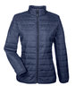 Core 365 Ladies' Prevail Packable Puffer Jacket CLASSIC NAVY OFFront