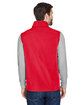 Core 365 Men's Cruise Two-Layer Fleece Bonded Soft Shell Vest CLASSIC RED ModelBack